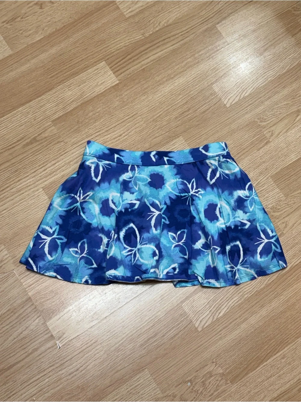 The Children’s Place Girls XL 14 Blue Floral Butterfly Skater Skort Pull On